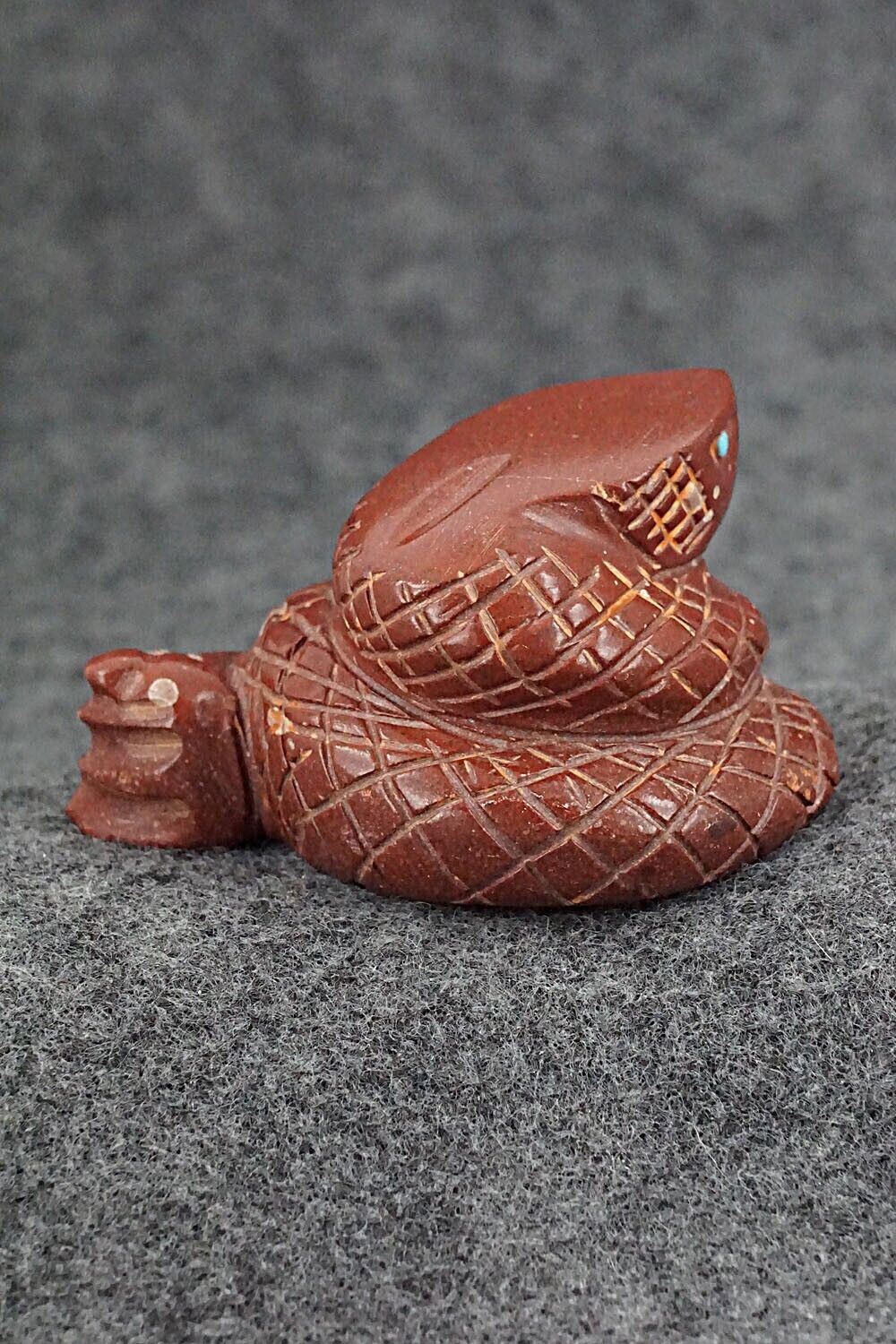 Rattlesnake Zuni Fetish Carving - Gilbert Lonjose