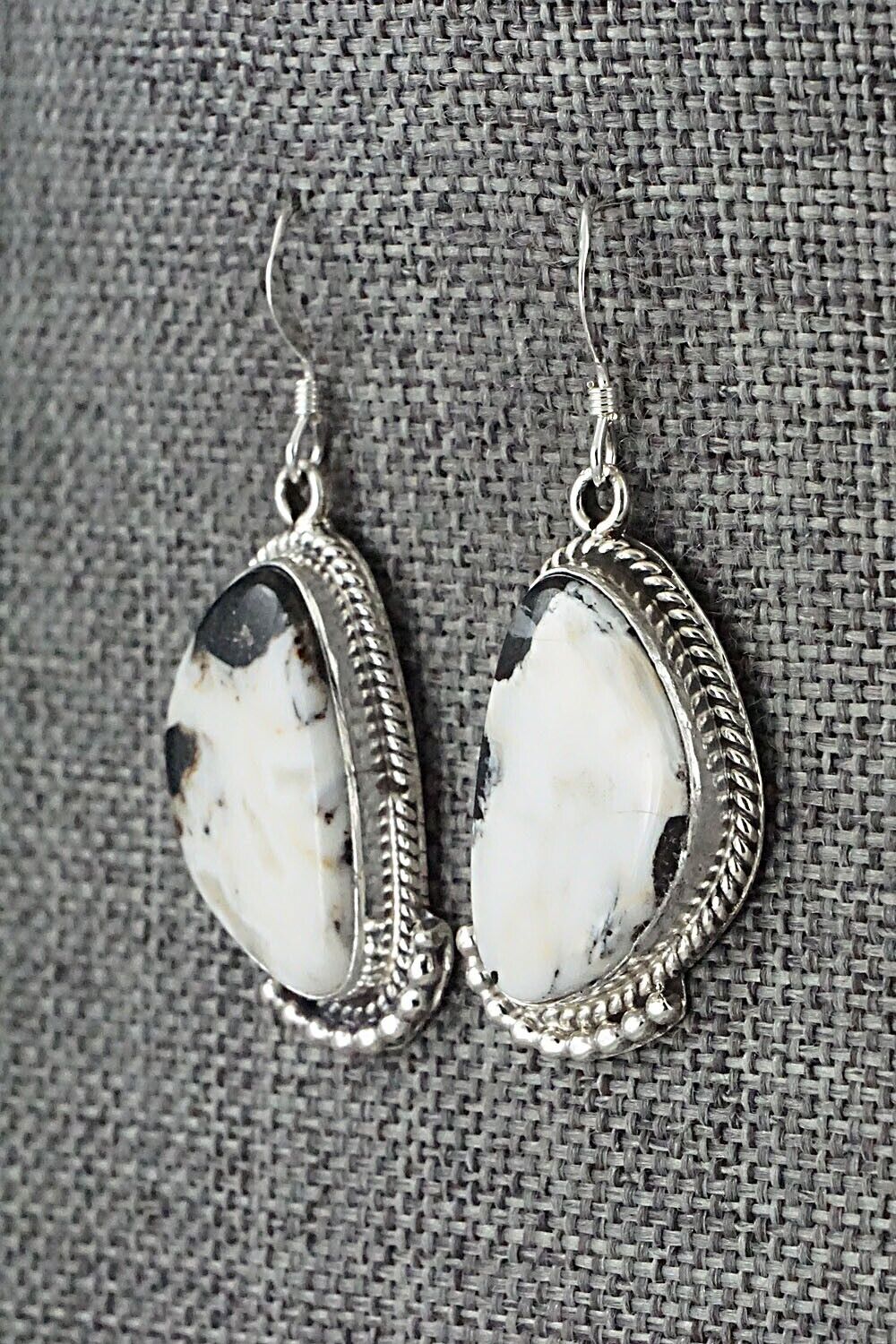 White Buffalo & Sterling Silver Earrings - Sharon McCarthy