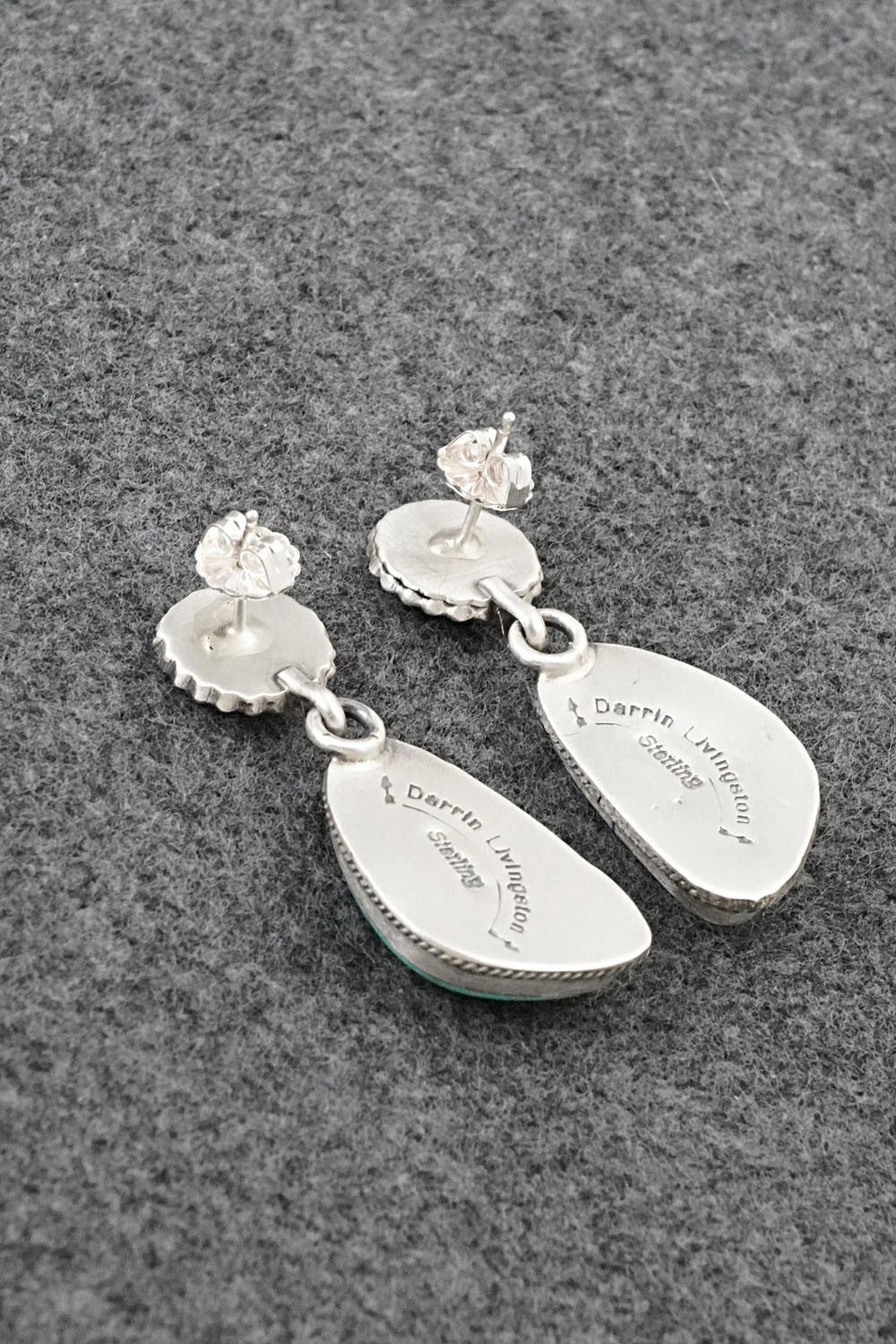 Turquoise & Sterling Silver Earrings - Darrin Livingston