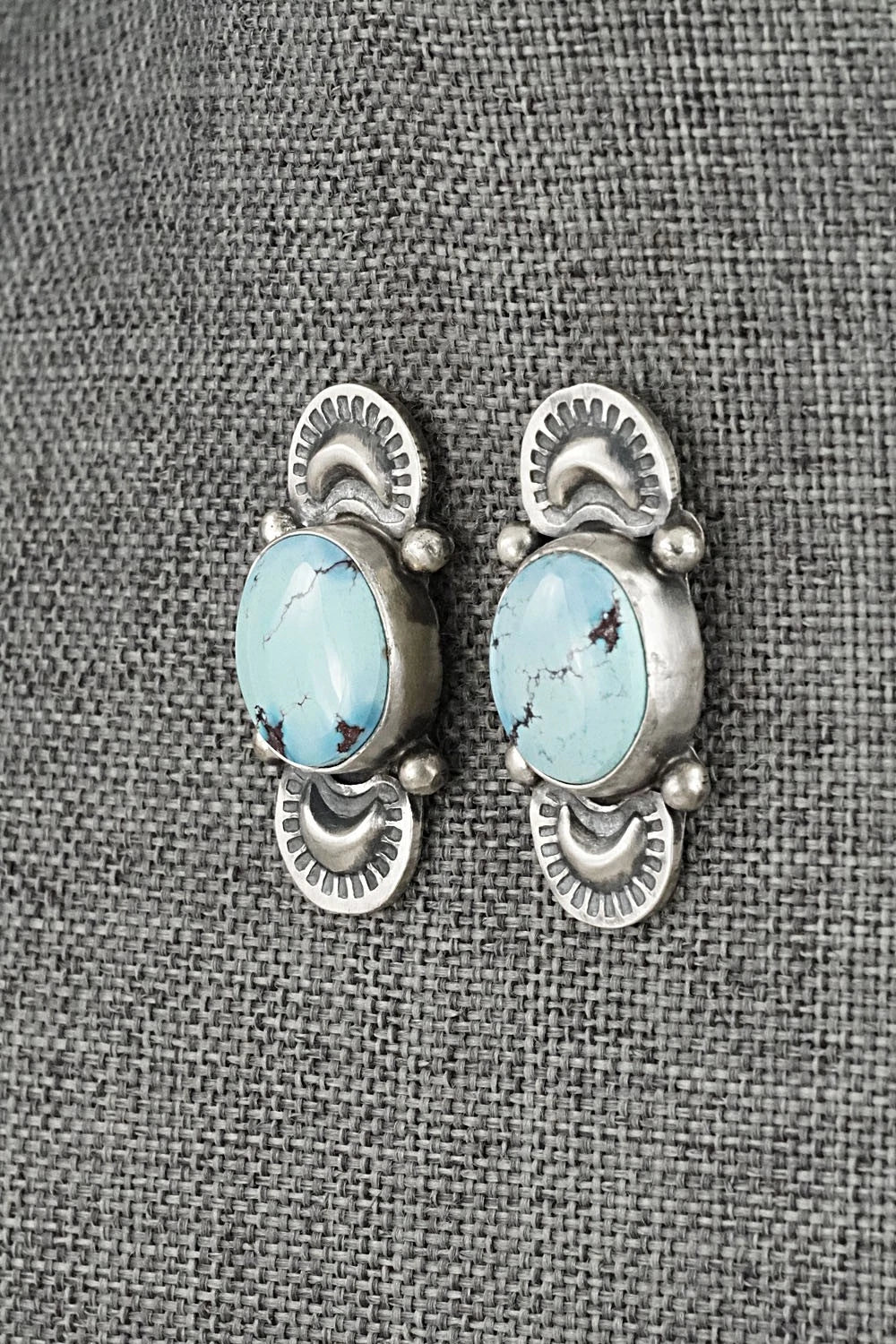 Turquoise & Sterling Silver Pendant and Earrings Set - Darrin Livingston