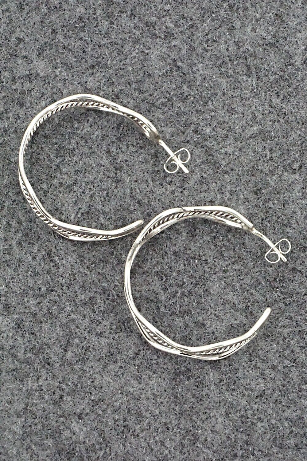 Sterling Silver Hoop Earrings - Elaine Tahe