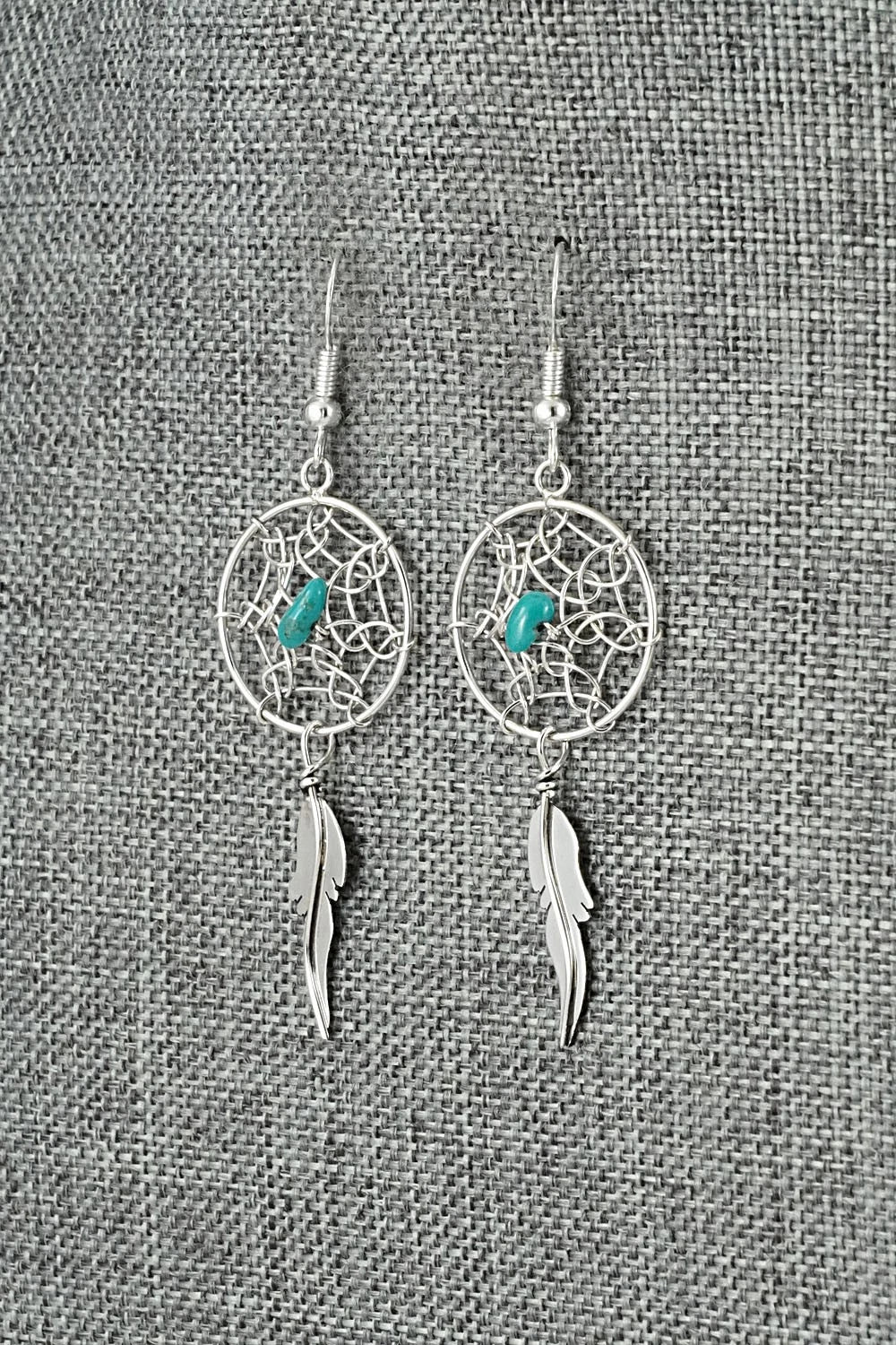 Turquoise & Sterling Silver Earrings - Lorenzo Arviso