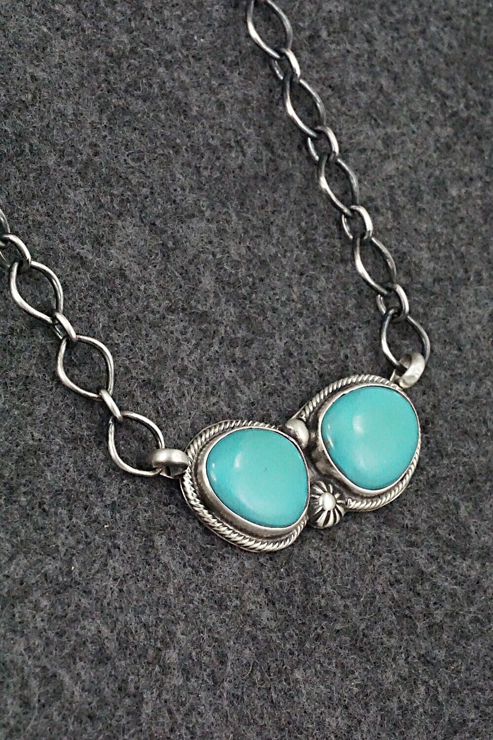 Turquoise & Sterling Silver Necklace - Kathleen Livingston