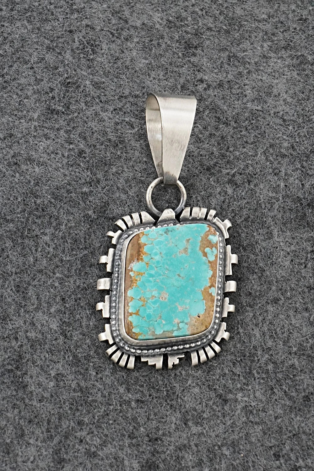 Turquoise & Sterling Silver Pendant - Randy Billy