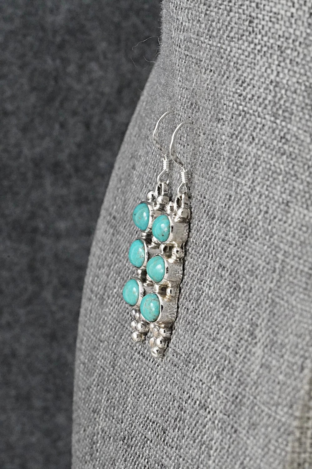 Turquoise & Sterling Silver Earrings - Gary Shorty