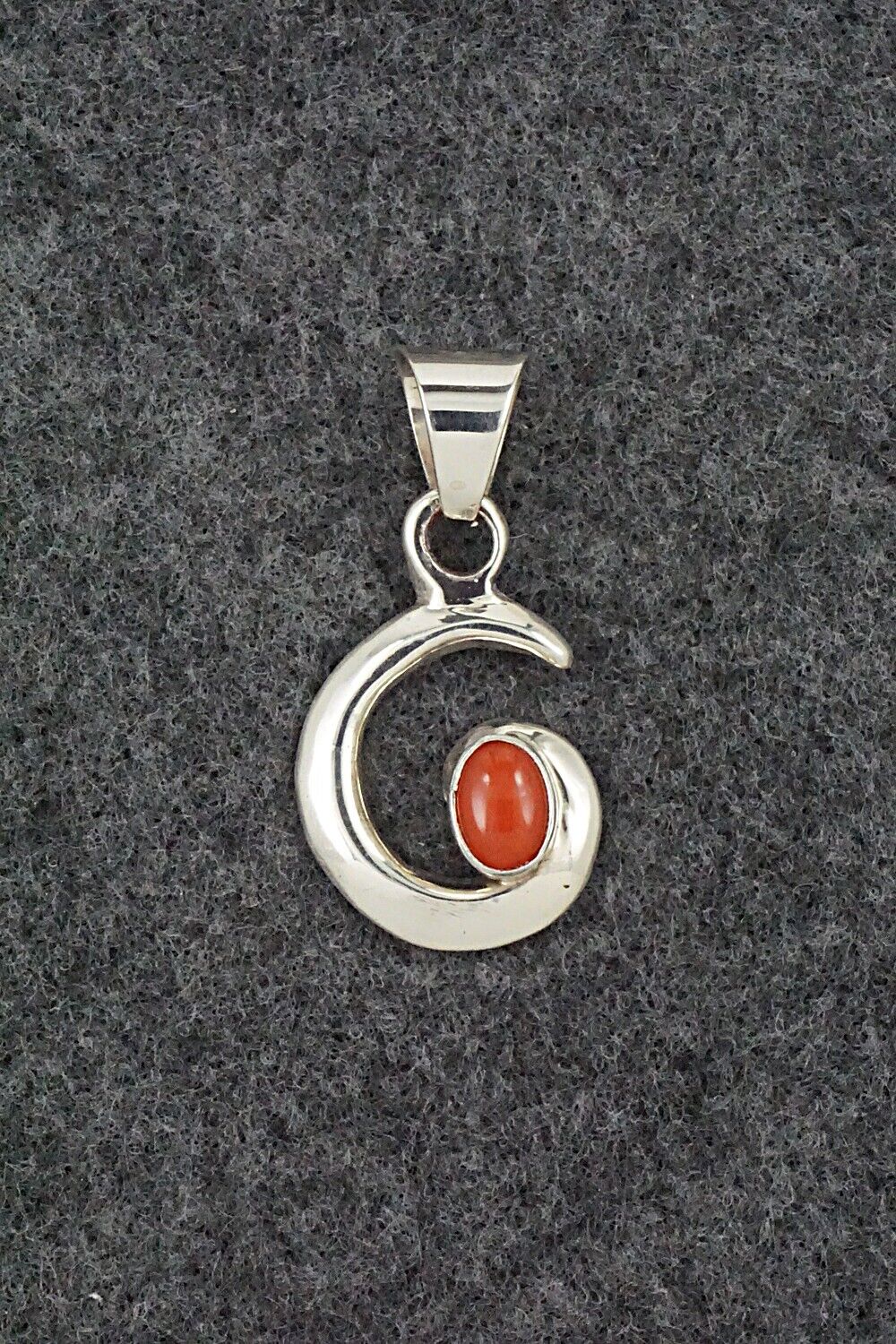 Coral & Sterling Silver Pendant - Mildred Parkhurst