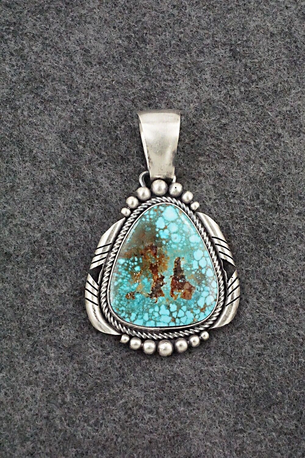 Turquoise & Sterling Silver Pendant - Paul Livingston