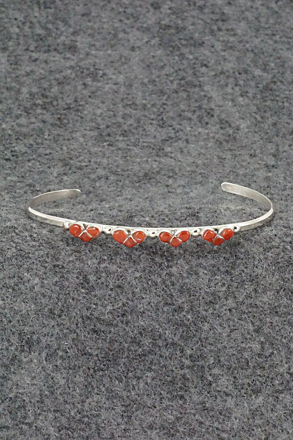Coral & Sterling Silver Bracelet - Karla Chavez