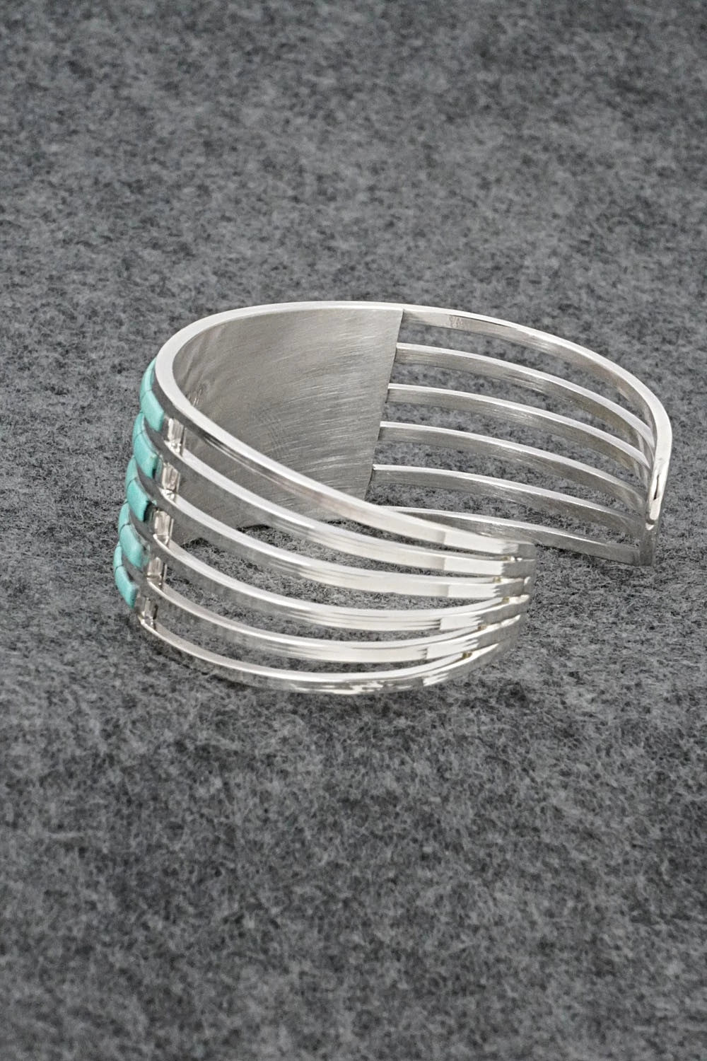 Turquoise & Sterling Silver Inlay Bracelet - Anson Wallace
