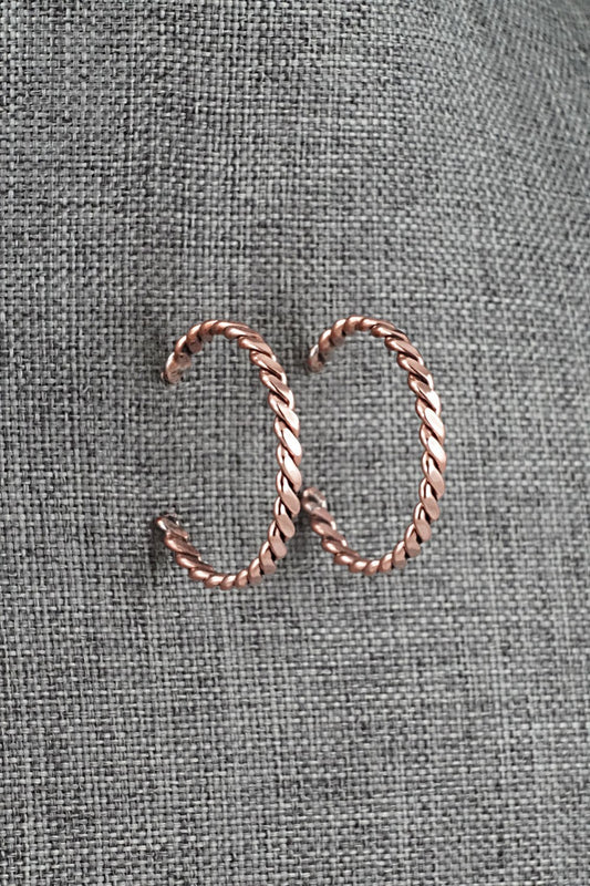 Copper Hoop Earrings - Elaine Tahe