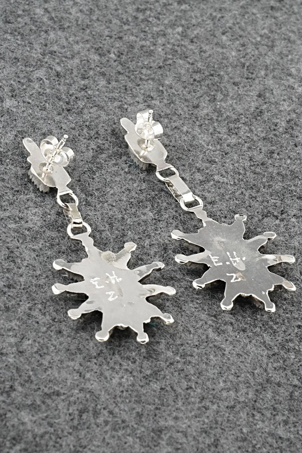 Turquoise & Sterling Silver Earrings - Evonne Hustito