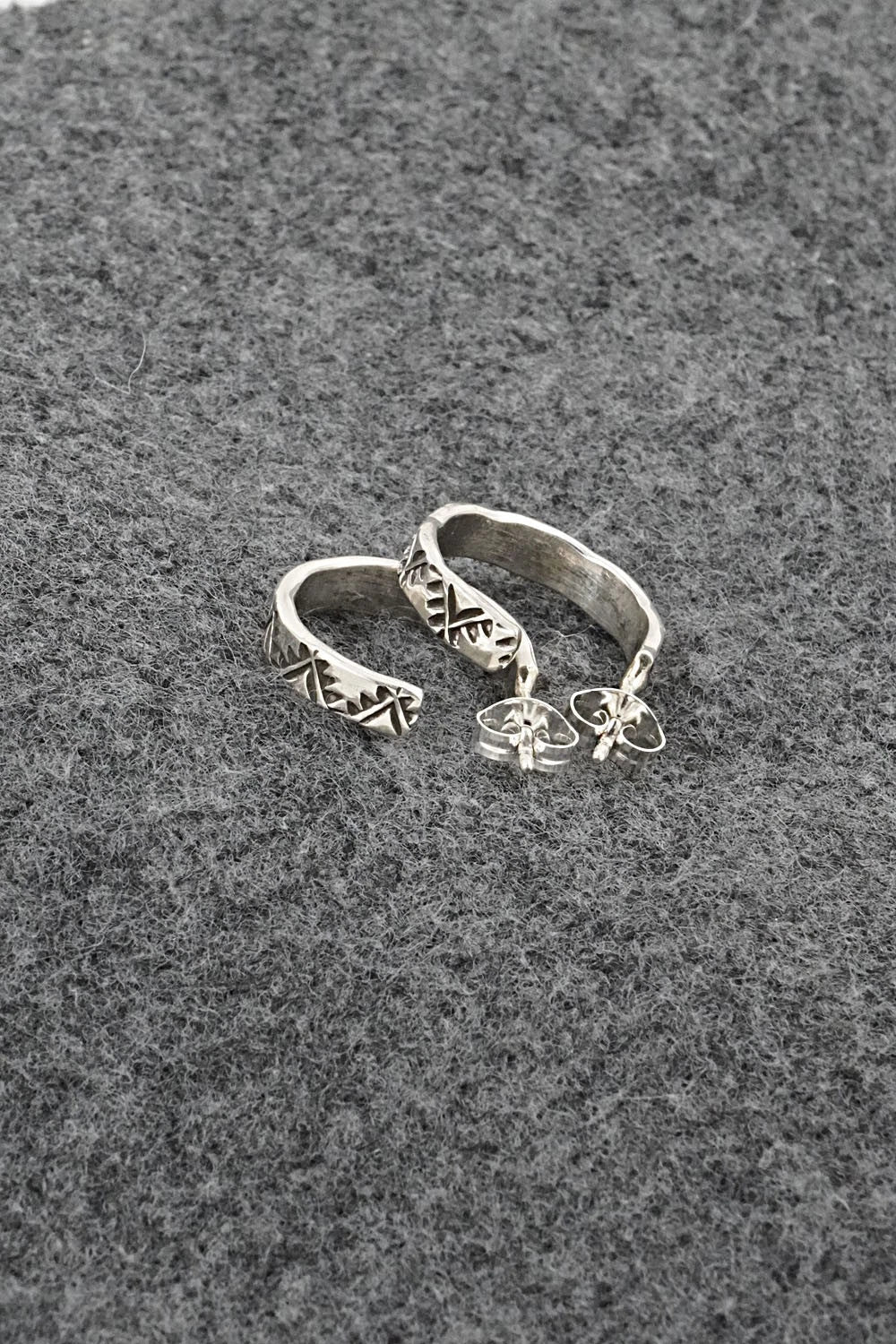 Sterling Silver Hoop Earrings - Elaine Tahe