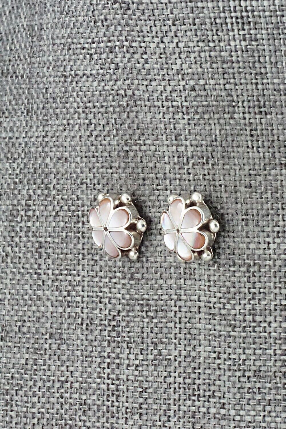 Mother of Pearl & Sterling Silver Earrings - Bernadette Hattie