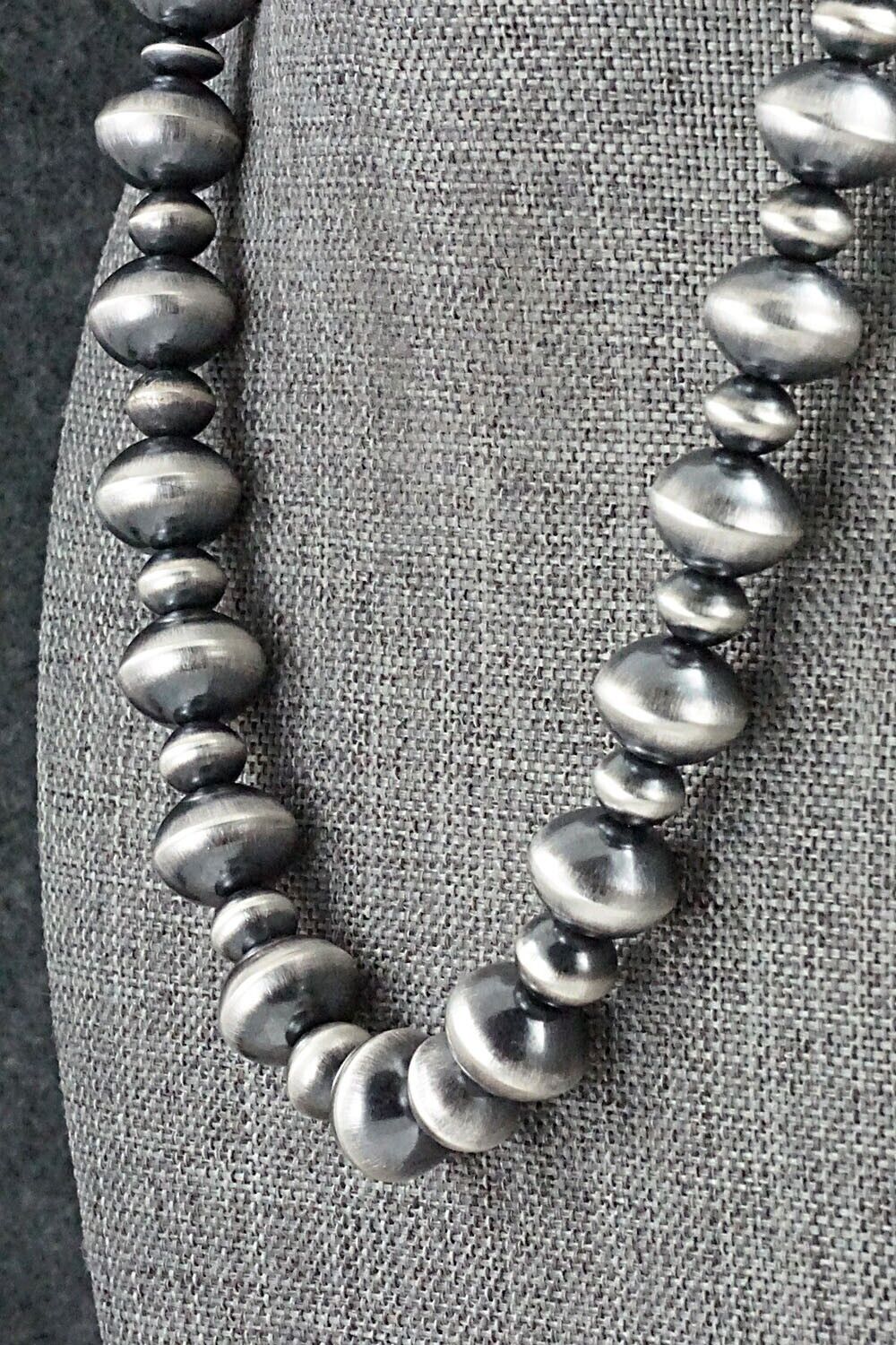 Sterling Silver Navajo Pearl Necklace 16" - Tonisha Haley