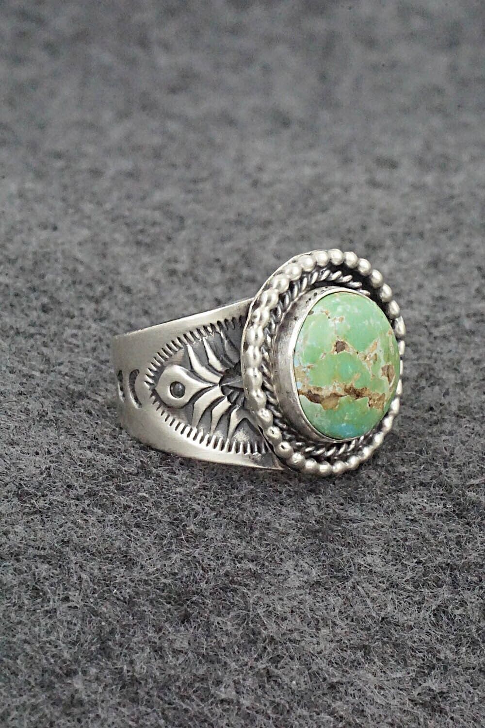 Turquoise & Sterling Silver Ring - Jeannette Saunders - Size 8.5