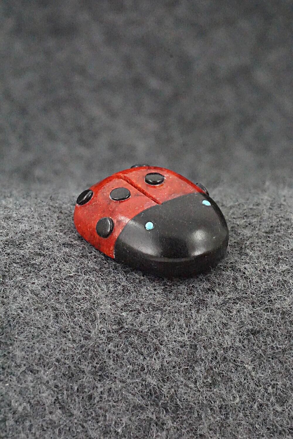 Ladybug Zuni Fetish Carving - Reynold Lunasee