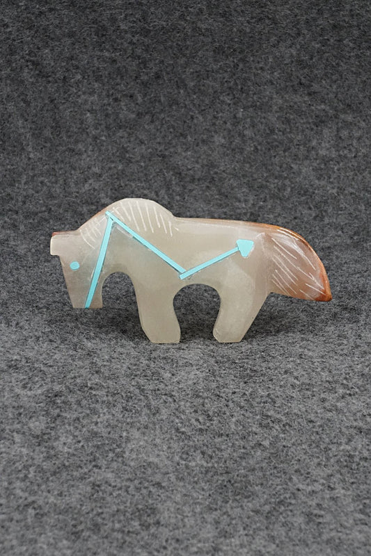 Horse Zuni Fetish Carving - Kenric Laiwakete
