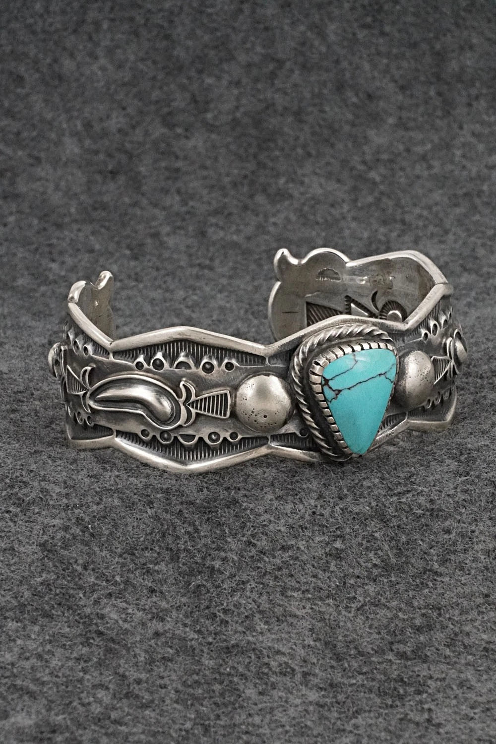 Turquoise & Sterling Silver Bracelet - Roland Dixson