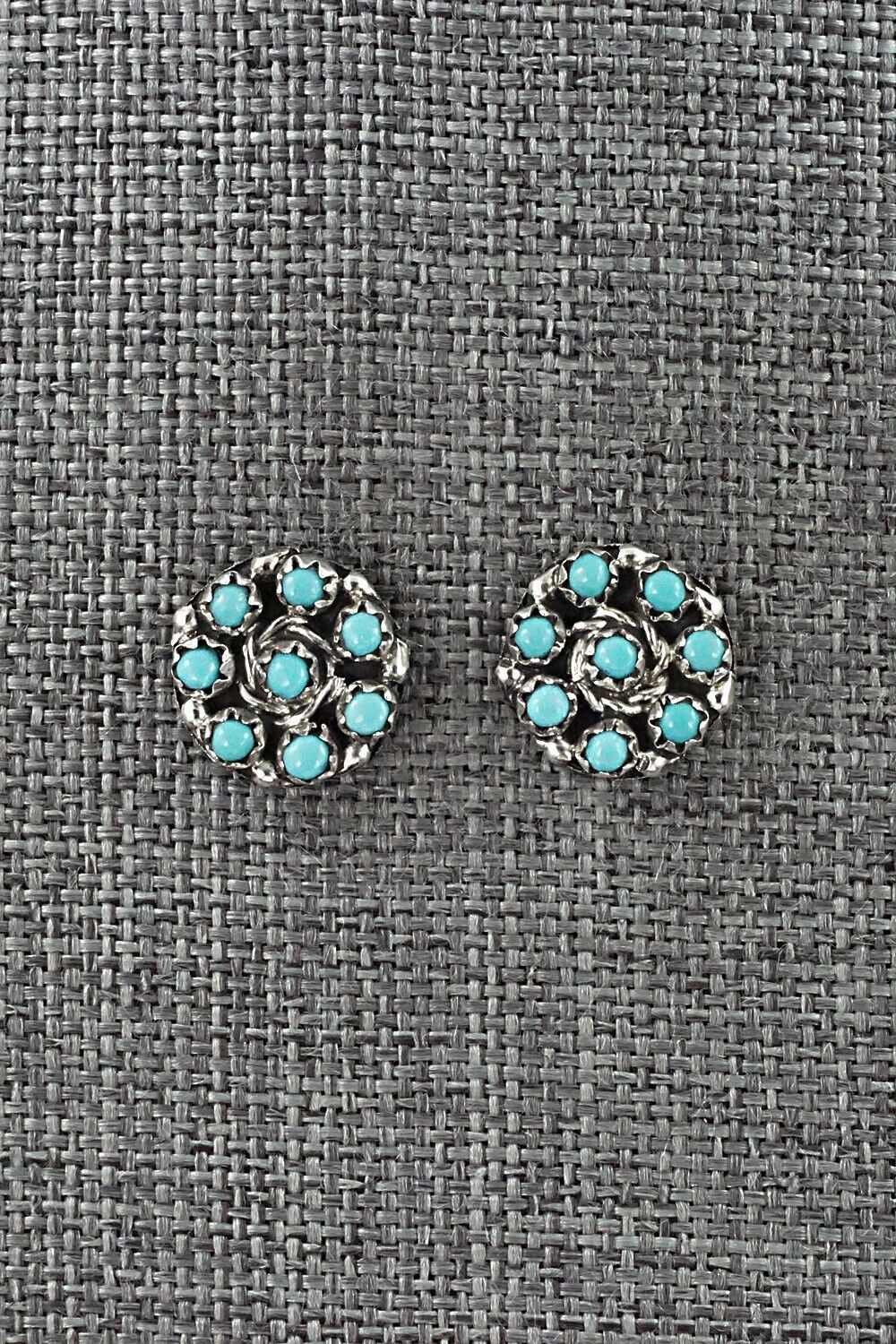 Turquoise & Sterling Silver Earrings - Randy Hooee