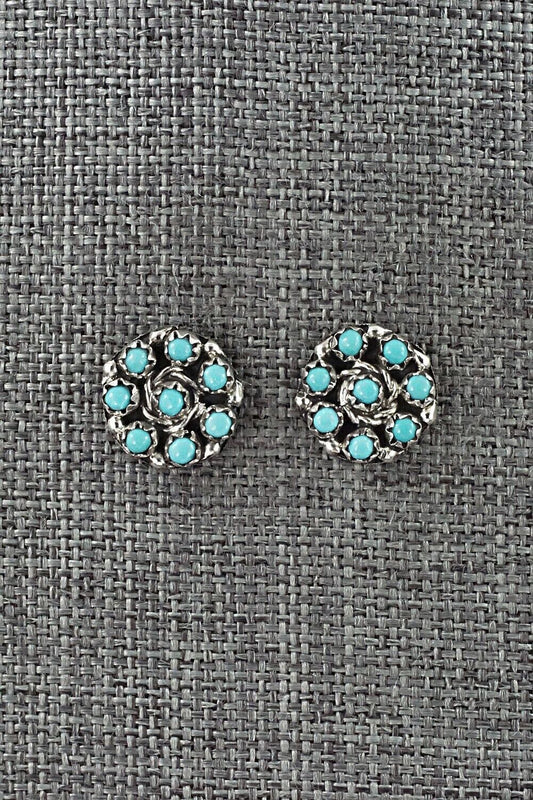 Turquoise & Sterling Silver Earrings - Randy Hooee