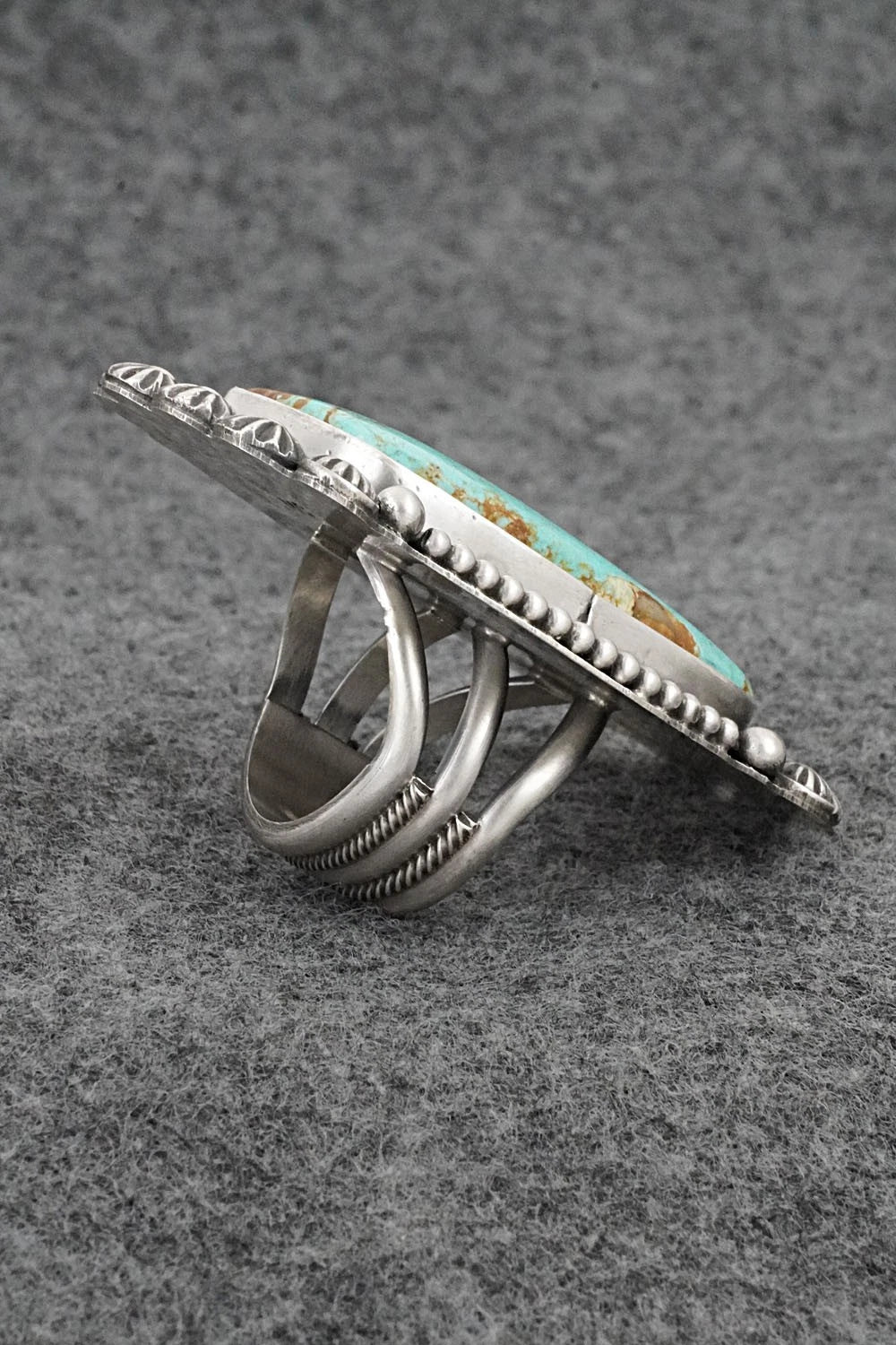 Turquoise & Sterling Silver Ring - Michael Calladitto - Size 7.5