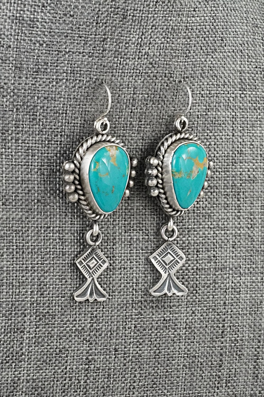 Turquoise & Sterling Silver Earrings - Michael Calladitto