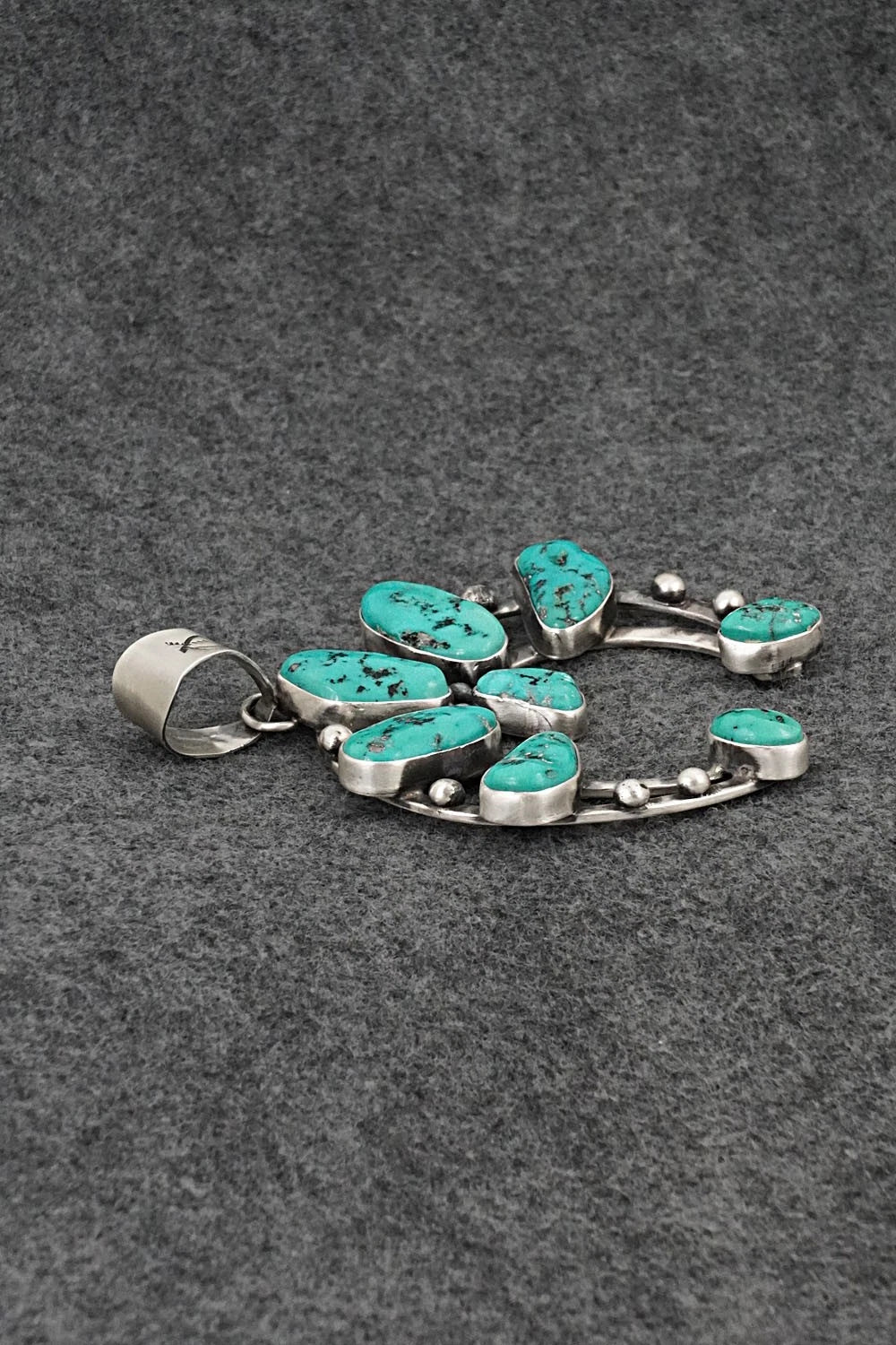 Turquoise & Sterling Silver Pendant - Darrin Livingston