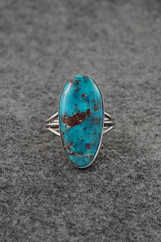 Turquoise & Sterling Silver Ring - Rena Begay - Size 9