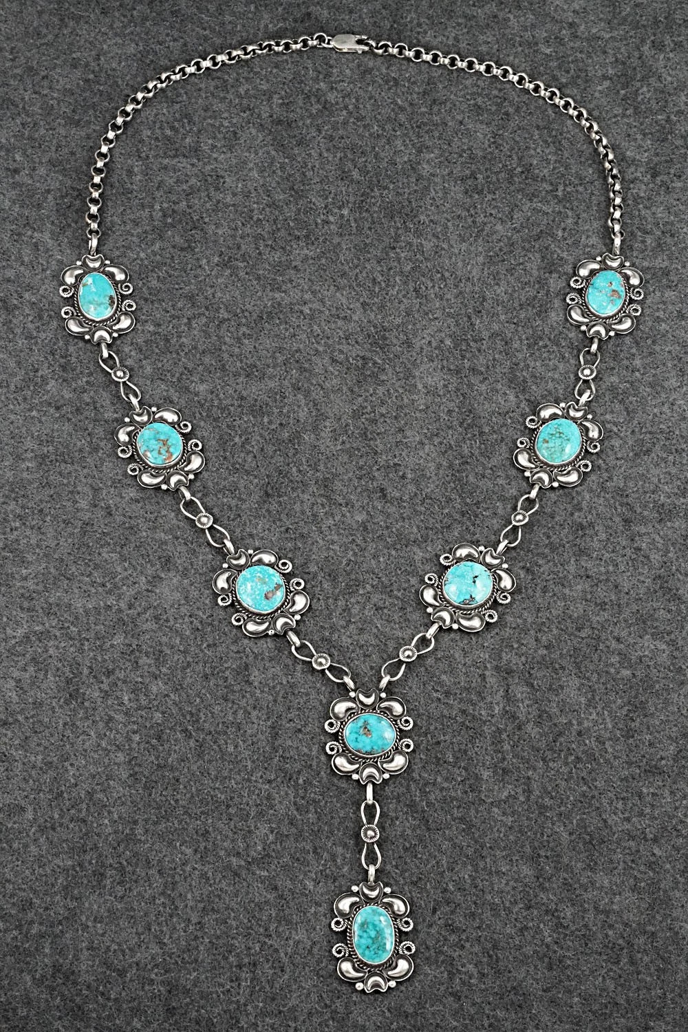 Turquoise & Sterling Silver Necklace - Derrick Gordon