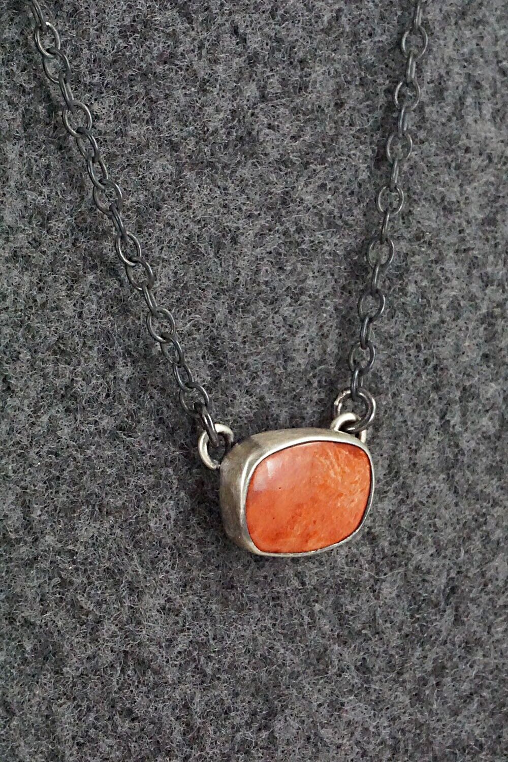 Spiny Oyster & Sterling Silver Necklace - Bernyse Chavez