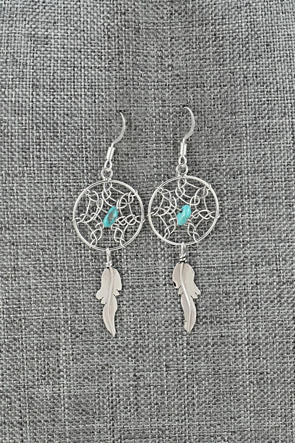 Turquoise & Sterling Silver Earrings - Lorenzo Arviso