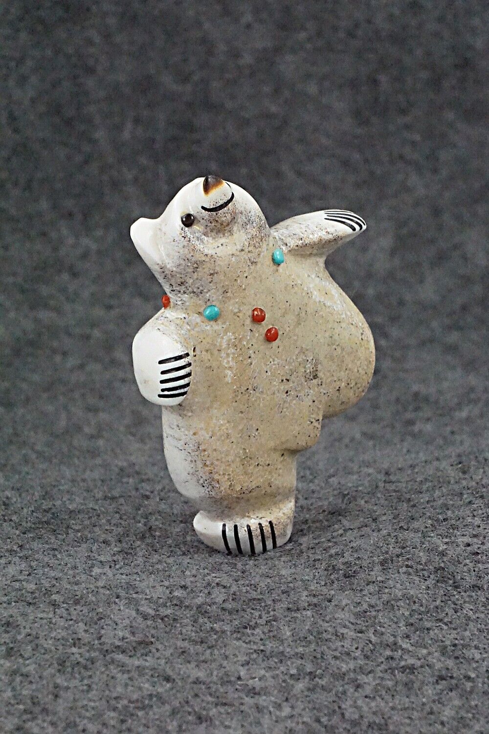 Dancing Bear Zuni Fetish Carving - Claudia Peina