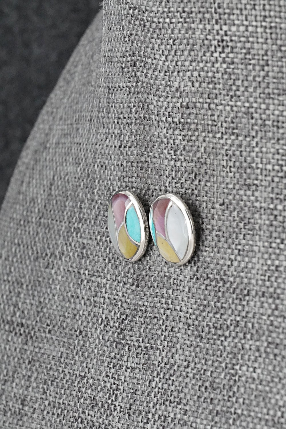 Multi-Stone & Sterling Silver Earrings - Orena Leekya