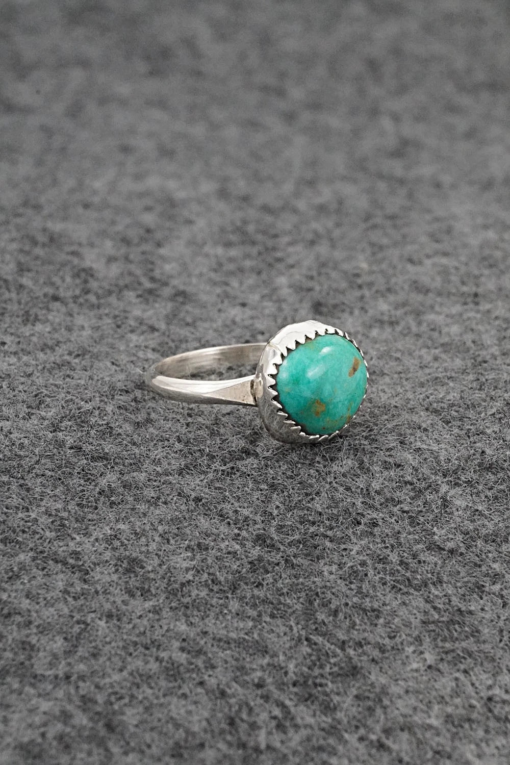 Turquoise & Sterling Silver Ring - Darius Arviso - Size 7