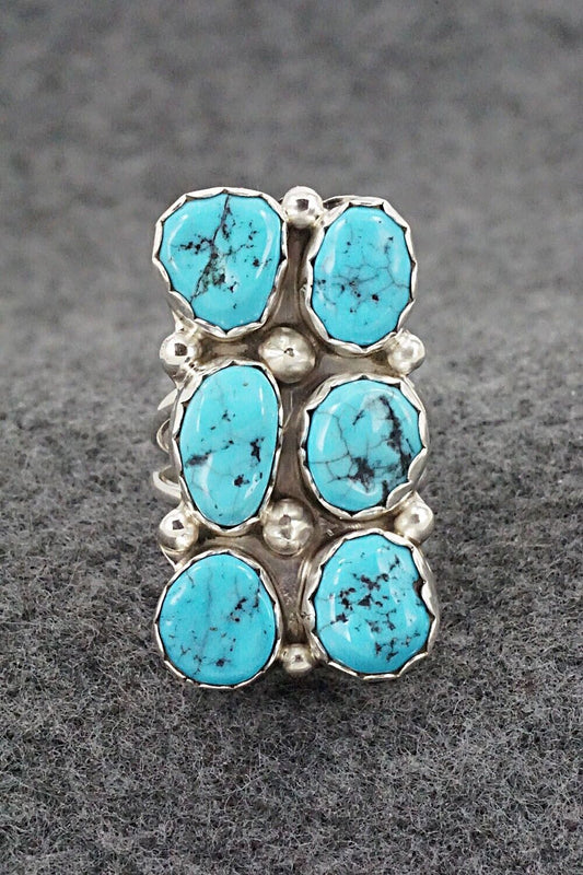 Turquoise & Sterling Silver Ring - Pearlene Spencer - Size 6.75