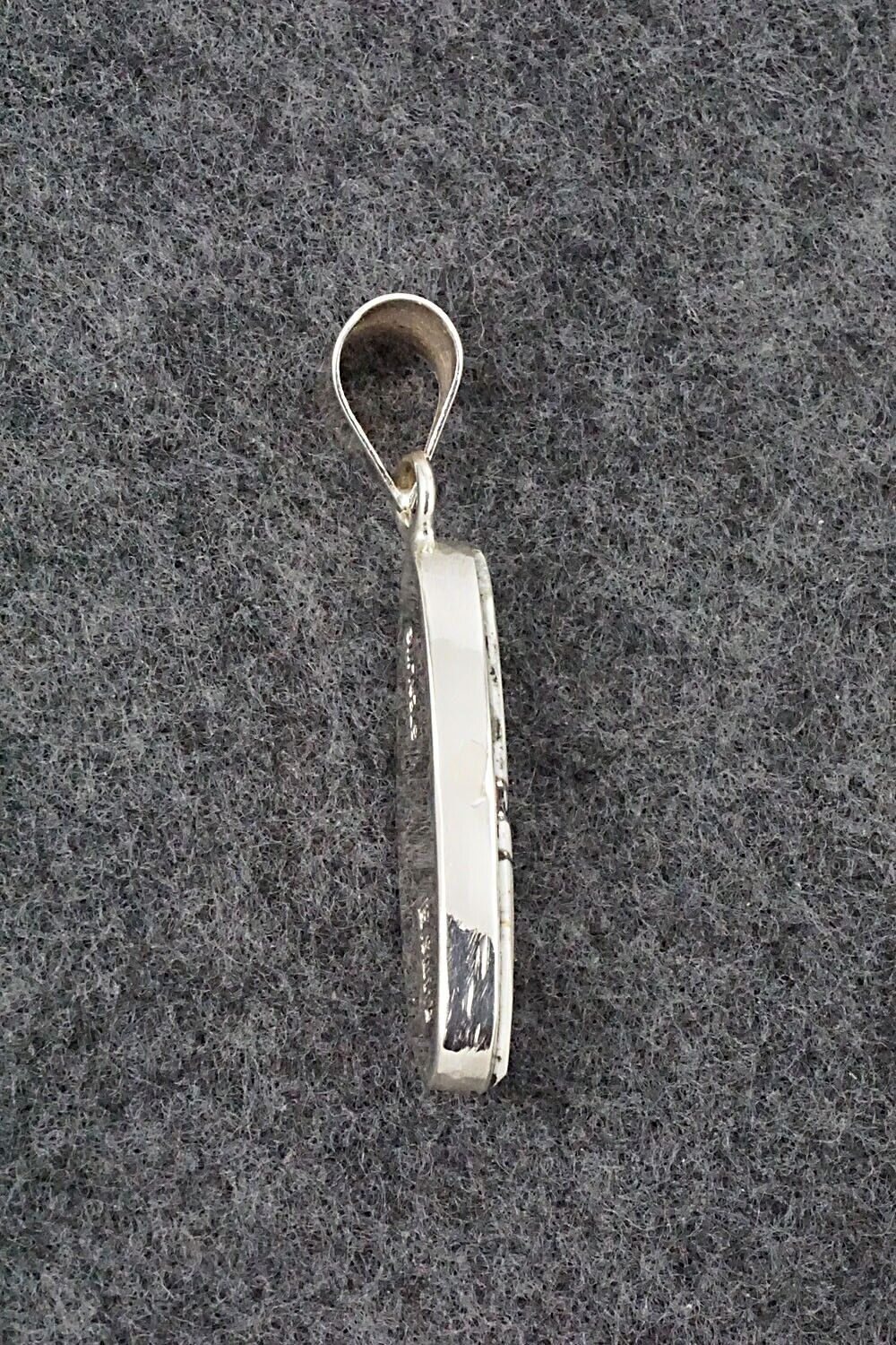 White Buffalo & Sterling Silver Pendant - Harold Smith