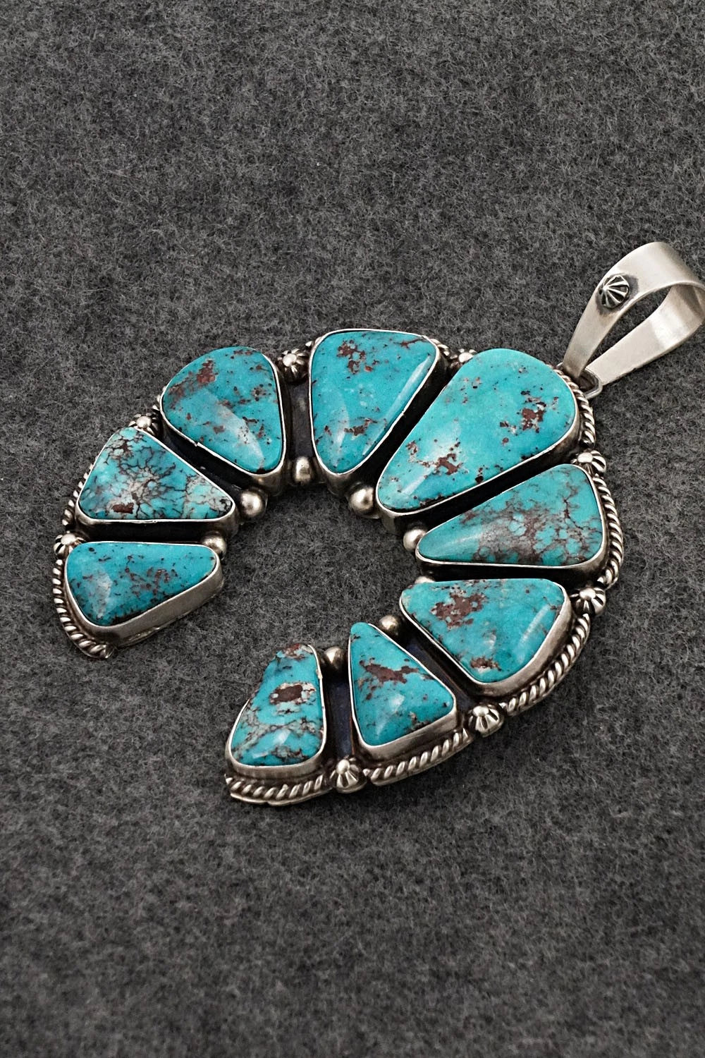 Turquoise & Sterling Silver Naja Pendant - Kathleen Livingston