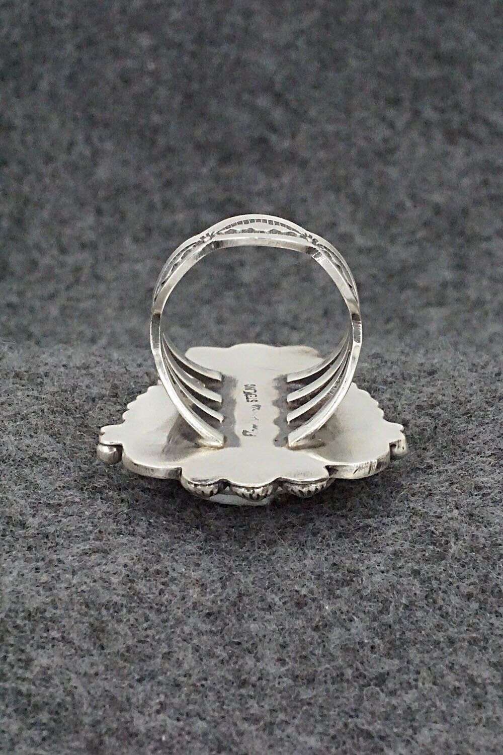 White Buffalo & Sterling Silver Ring - Tom Lewis - Size 9