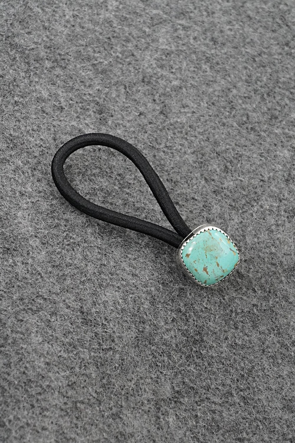Turquoise & Sterling Silver Hair Tie - Jolene Begay