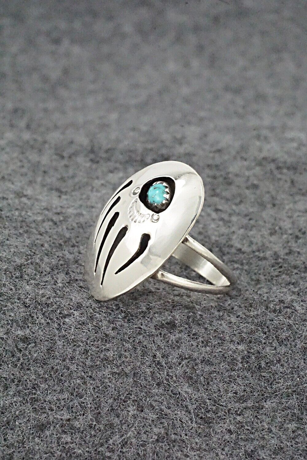 Turquoise & Sterling Silver Ring - Ervin Begay - Size 8.5