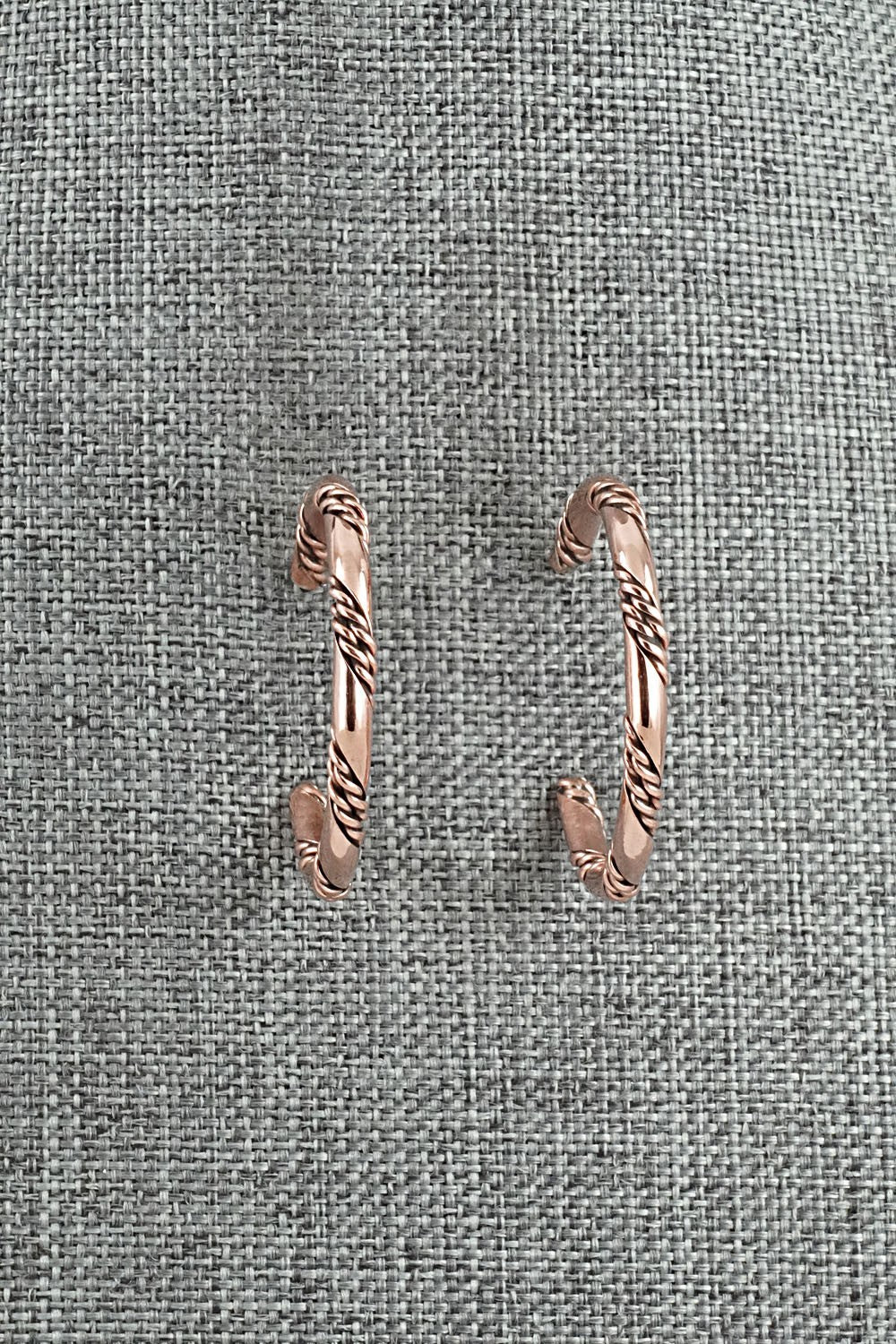 Copper Hoop Earrings - Elaine Tahe
