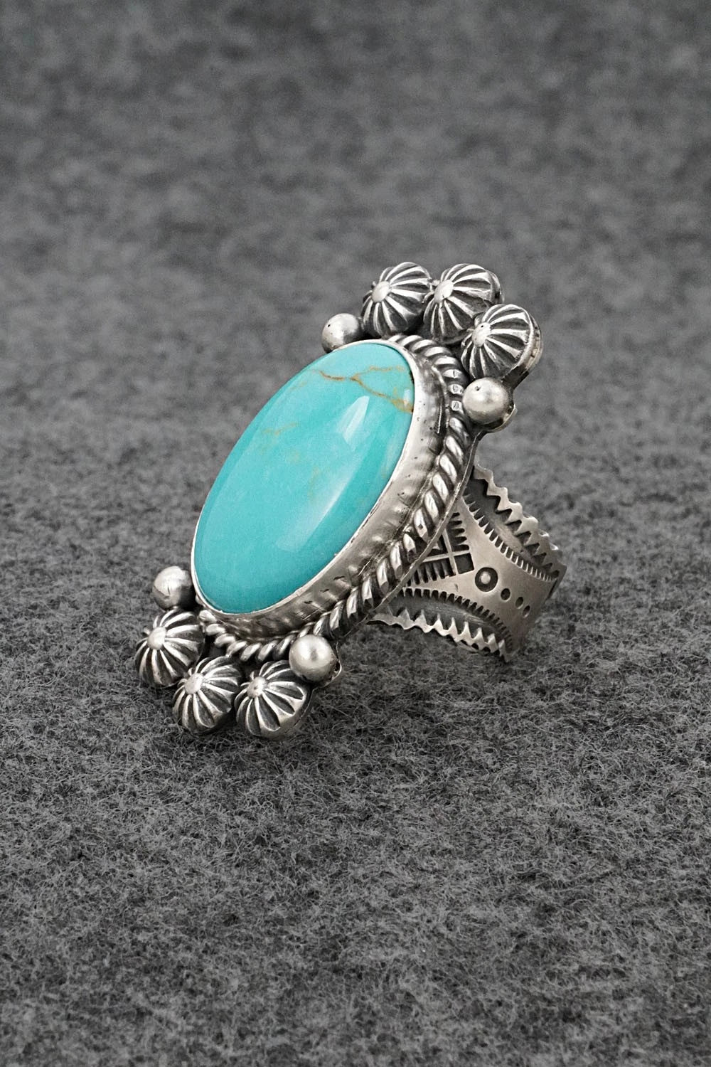 Turquoise & Sterling Silver Ring - Michael Calladitto - Size 7