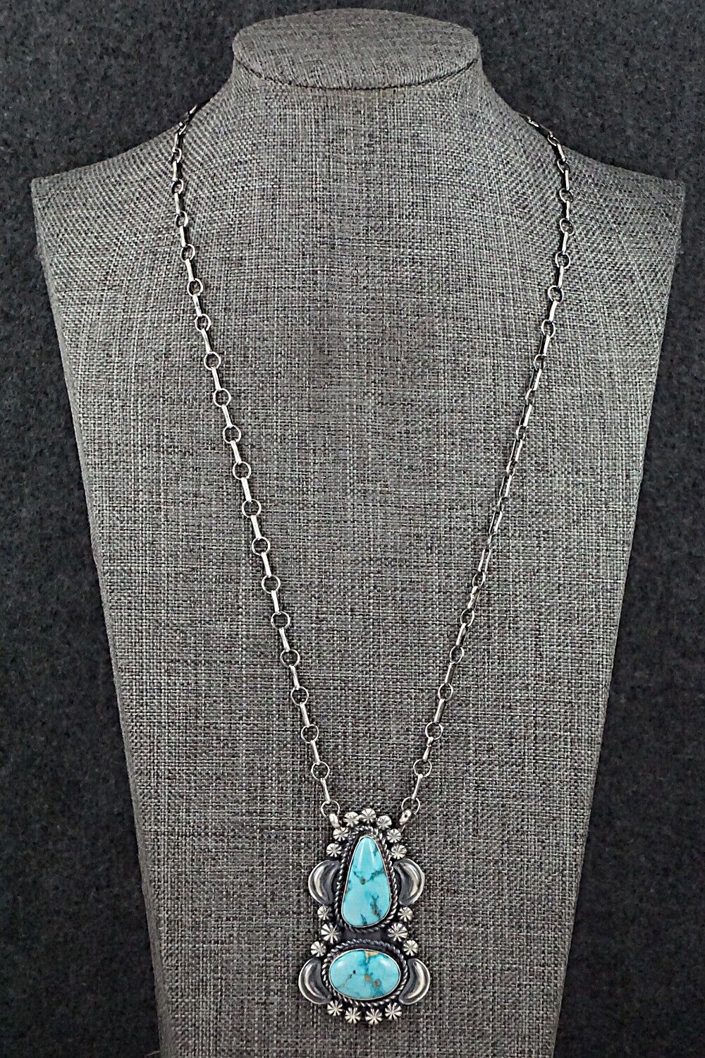 Turquoise & Sterling Silver Necklace - Jeff James