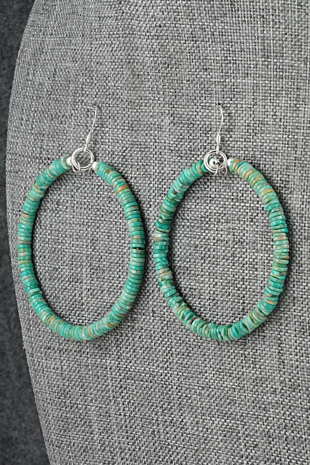 Turquoise & Sterling Silver Earrings - Doreen Jake