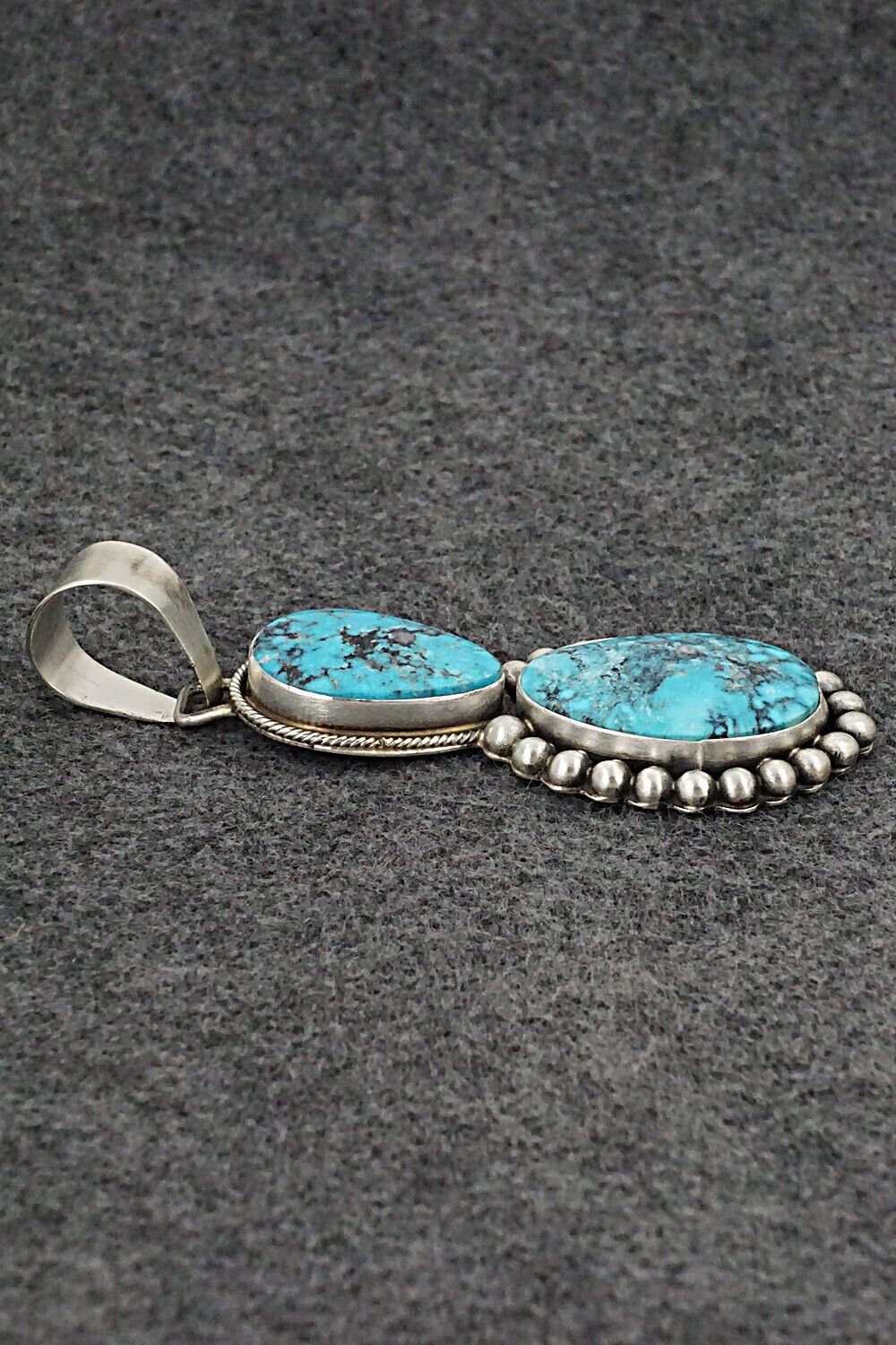 Turquoise & Sterling Silver Pendant - Bobby Johnson