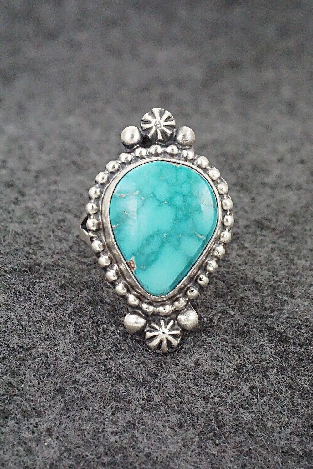 Turquoise & Sterling Silver Ring - Randy Boyd - Size 6.5