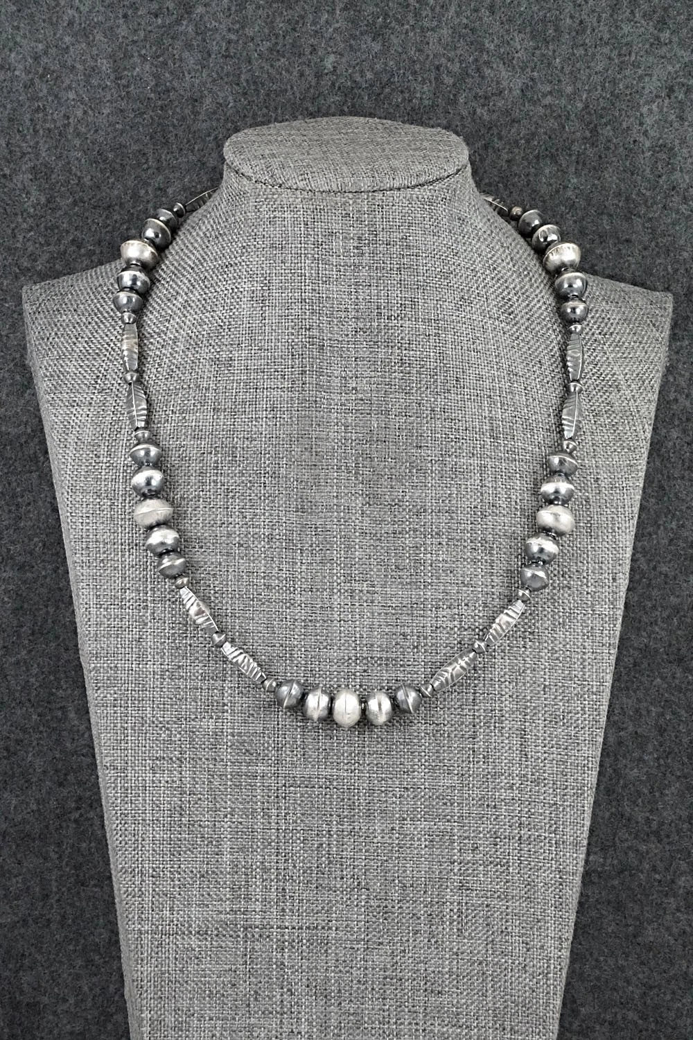 Sterling Silver Navajo Pearl Necklace 18" - Vintage