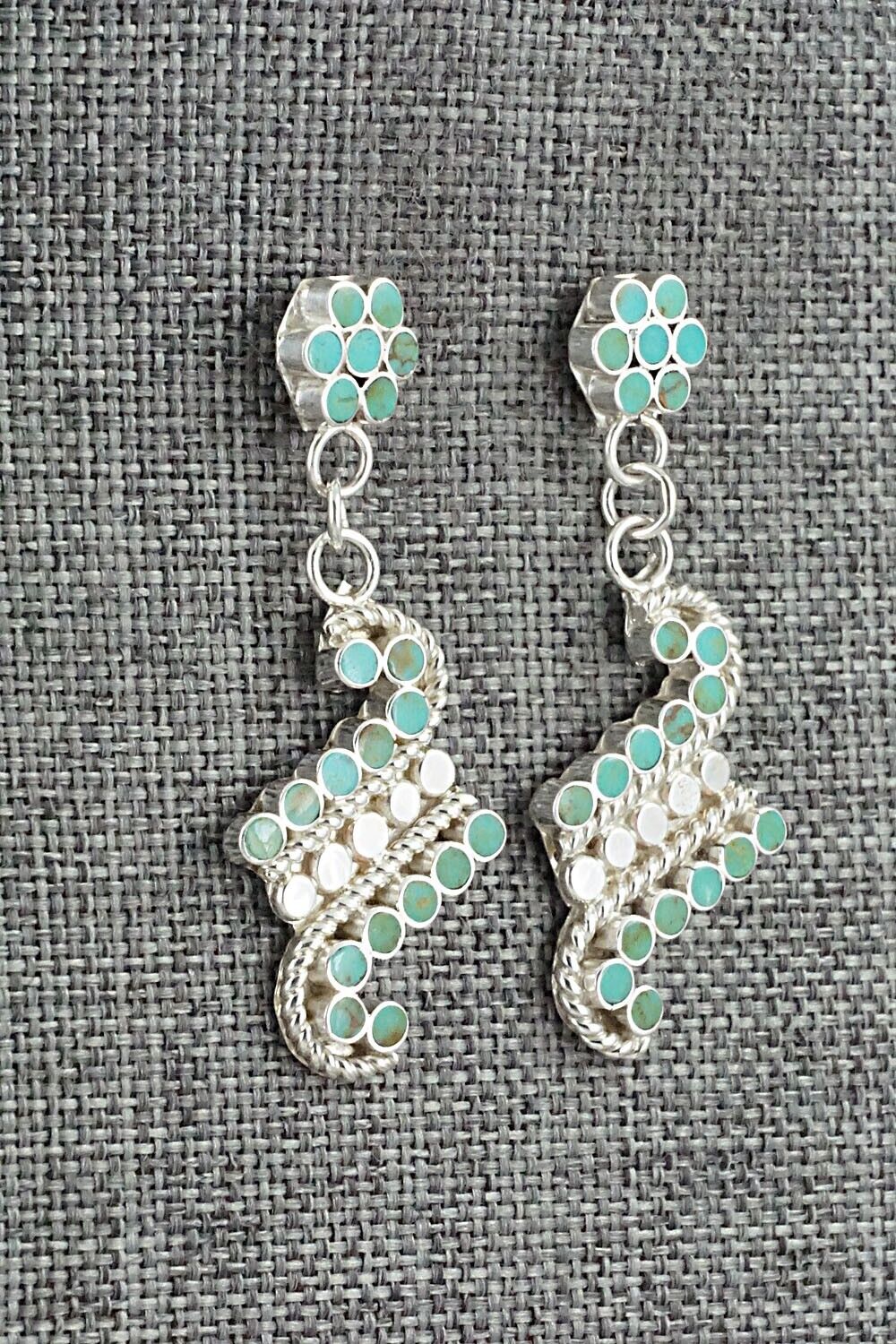 Turquoise & Sterling Silver Earrings - Michelle Peina