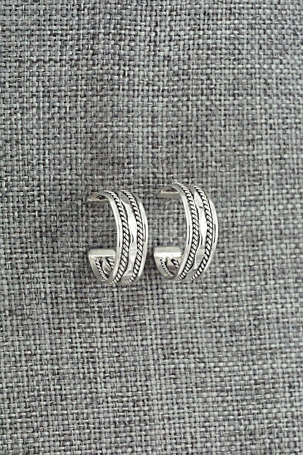 Sterling Silver Hoop Earrings - Elaine Tahe