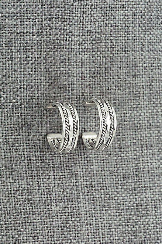 Sterling Silver Hoop Earrings - Elaine Tahe